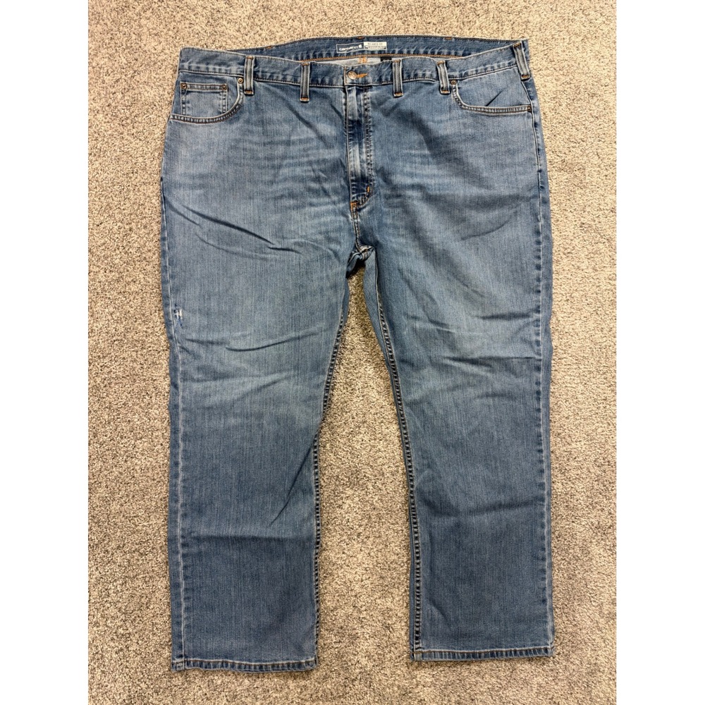 Carhartt Jeans Men 48x30 Blue Relaxed Fit Straight Leg Denim 102804 H39 Stretch*